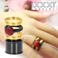 Preview: iXXXi Ring 14mm - Kombination #006 - schwarz - rot - gold