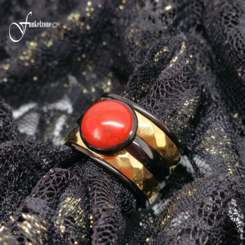 iXXXi Ring 14mm - Kombination #006 - schwarz - rot - gold