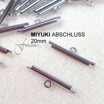 2 Stück | MIYUKI | ABSCHLÜSSE | 20 mm | PLATIN COLOR | DIY Schmuckherstellung | #450596